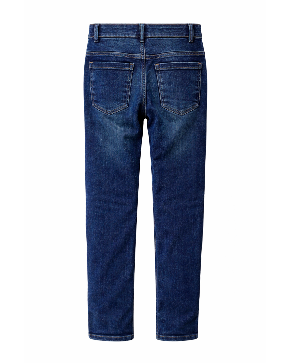 Jeans Azul con Efecto Desgastado y Corte Recto