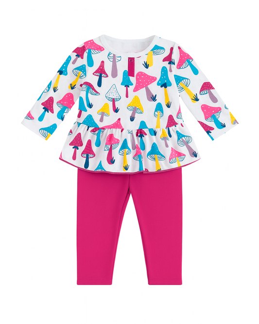 Conjunto de Blusa y Leggings con Estampado de Hongos