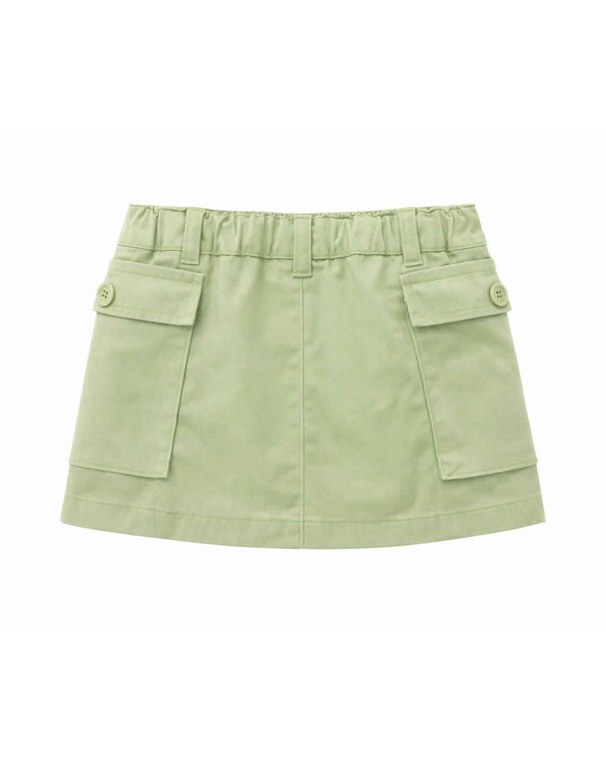 Falda Niña Bolsillos Tipo Cargo Verde