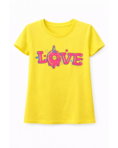 Blusa basica para niña Amarilla