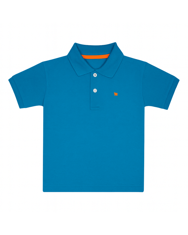 Polo basico Para niño Turquesa
