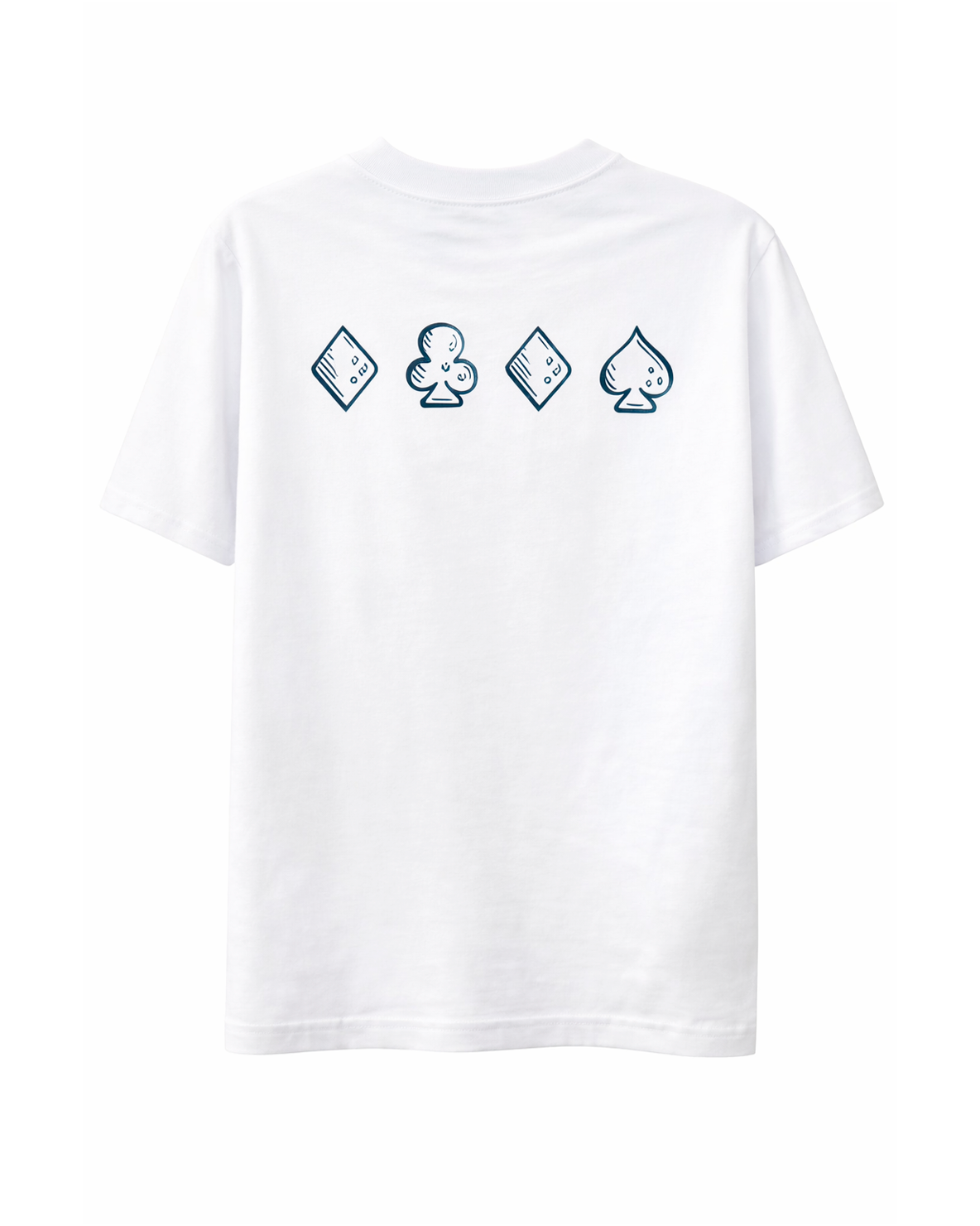 Camiseta Infantil Blanca con Estampado de Cartas
