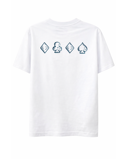 Camiseta Infantil Blanca con Estampado de Cartas