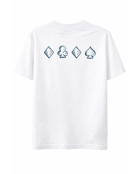 Camiseta Infantil Blanca con Estampado de Cartas