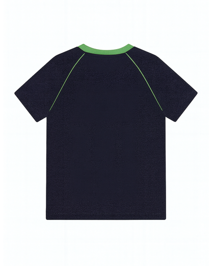 Camiseta Negra Estampada “And The Adventure Begins”