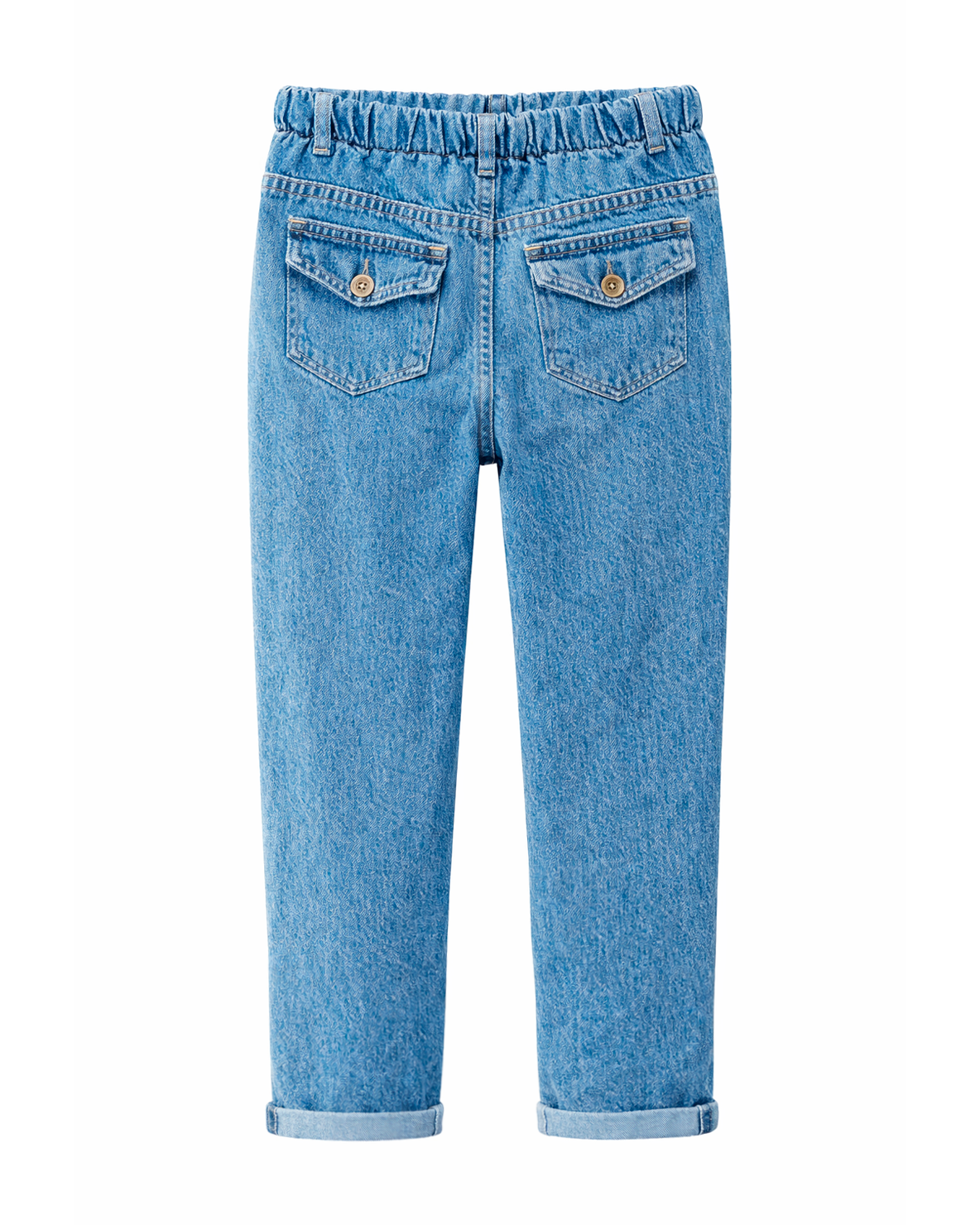 Pantalón Jogger Denim Azul Claro con Cintura Elástica