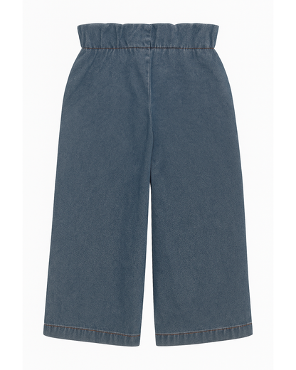 Pantalón Culotte Infantil Denim con Cordón