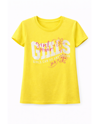 Blusa basica para niña Amarilla