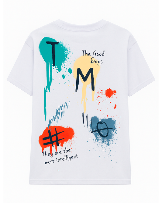 Camiseta Infantil Blanca con Estampado Urbano “TM”