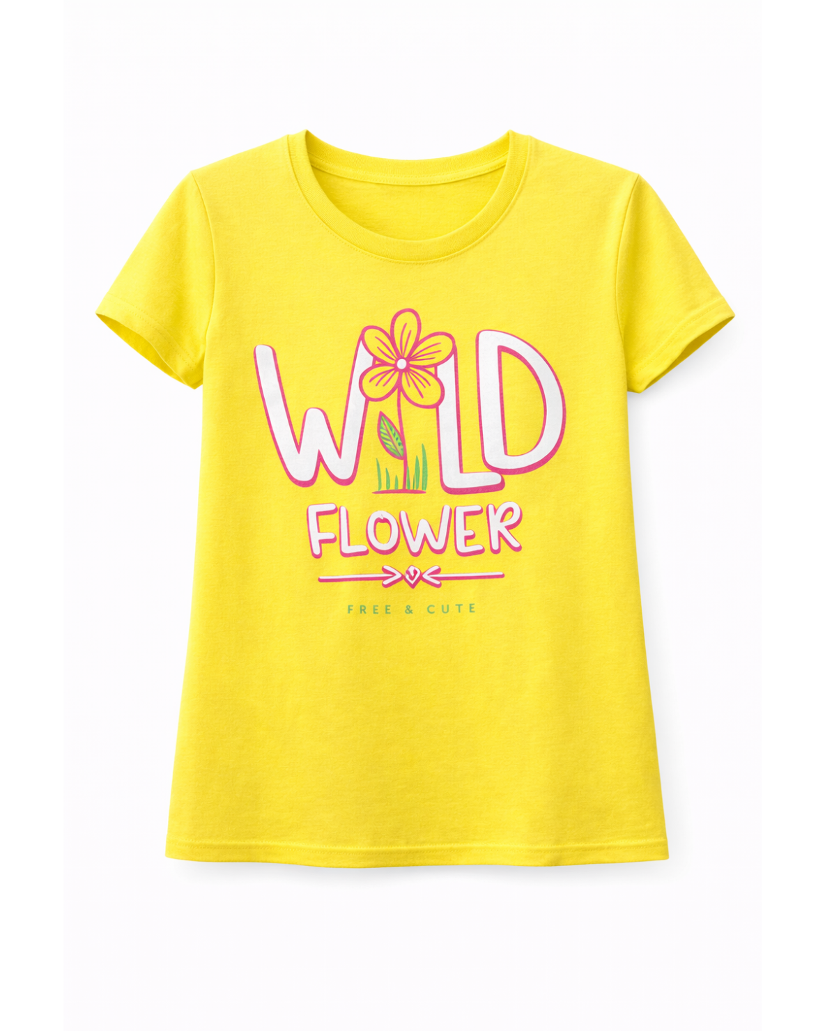 Blusa basica para niña Amarilla