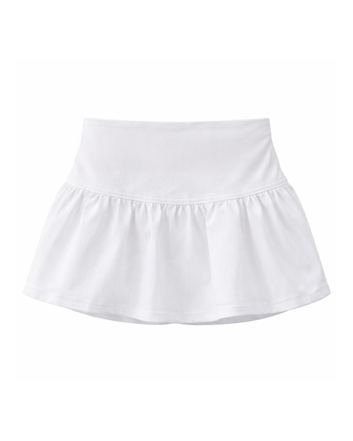 Falda Blanca con Cintura Alta y Botones Frontales