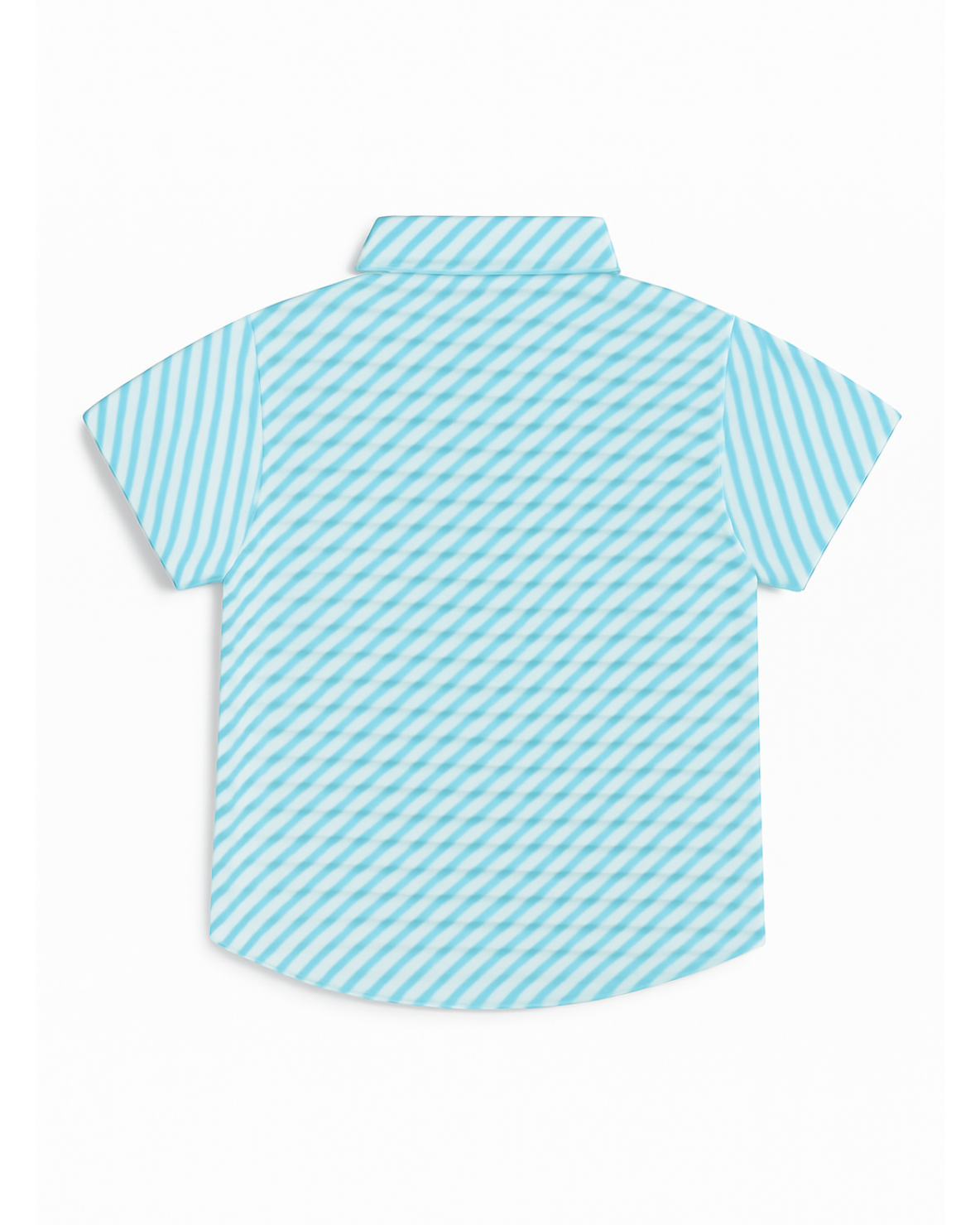 Camisa azul cielo con rayas diagonales