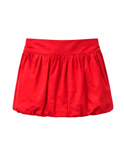 Falda Niña Globo Roja