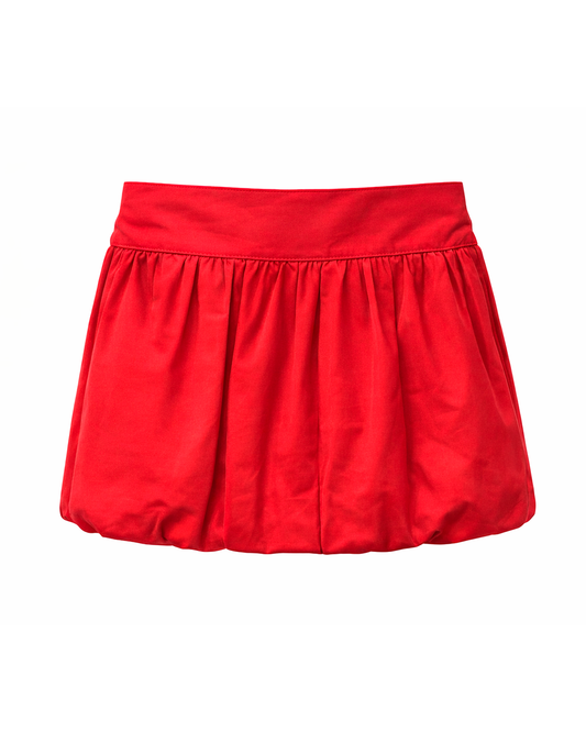 Falda Niña Globo Roja