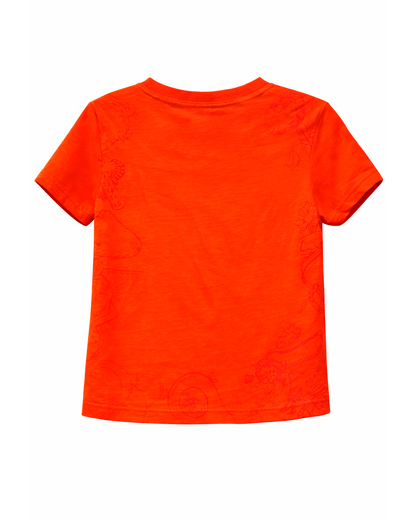 Camiseta Infantil Naranja con Frase Farm Fresh