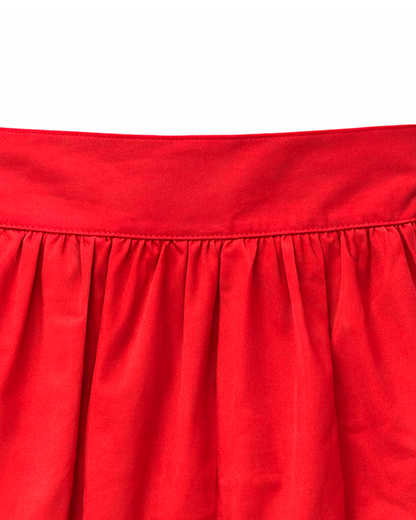 Falda Niña Globo Roja