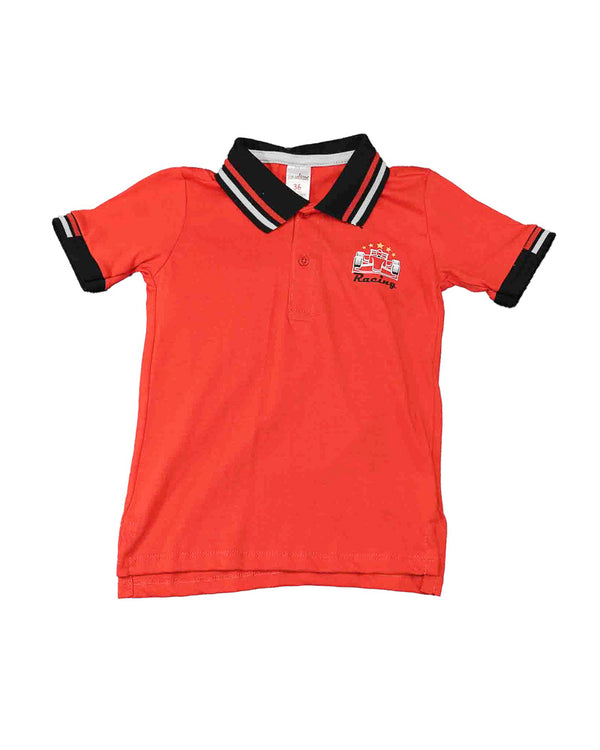 Polo para recien nacido niño Rojo Cerezo