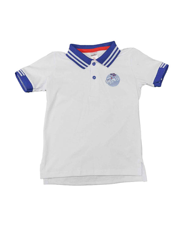 Polo para recien nacido niño Blanco