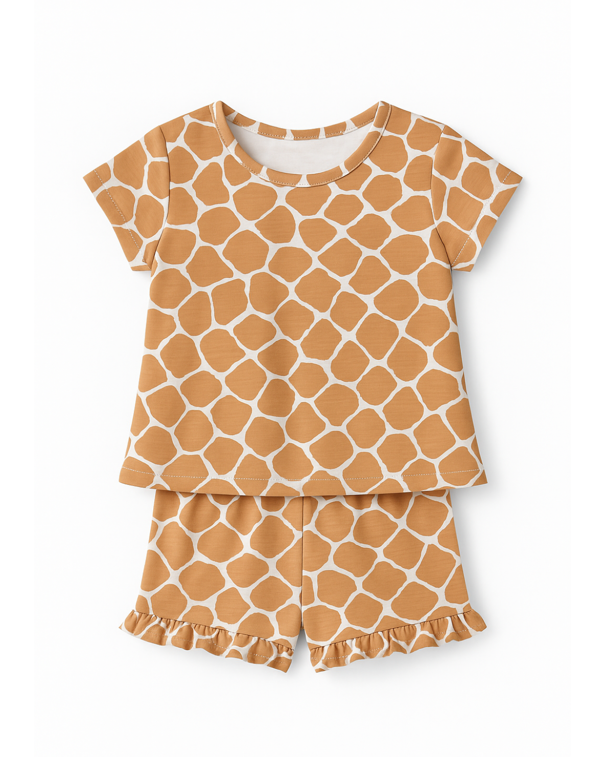 Set estampado jirafa café con boleros