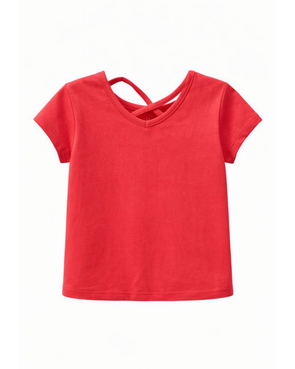 Camiseta Infantil Roja Surf Girl