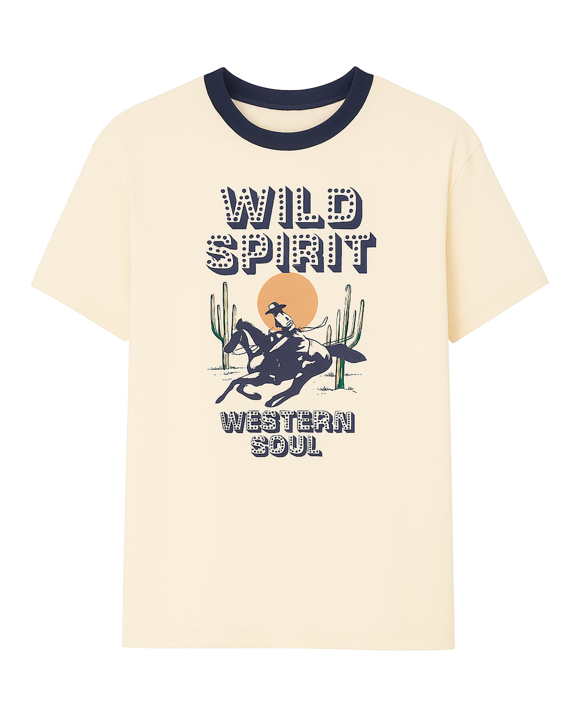 Camiseta Infantil Beige con Estampado “Wild Spirit”