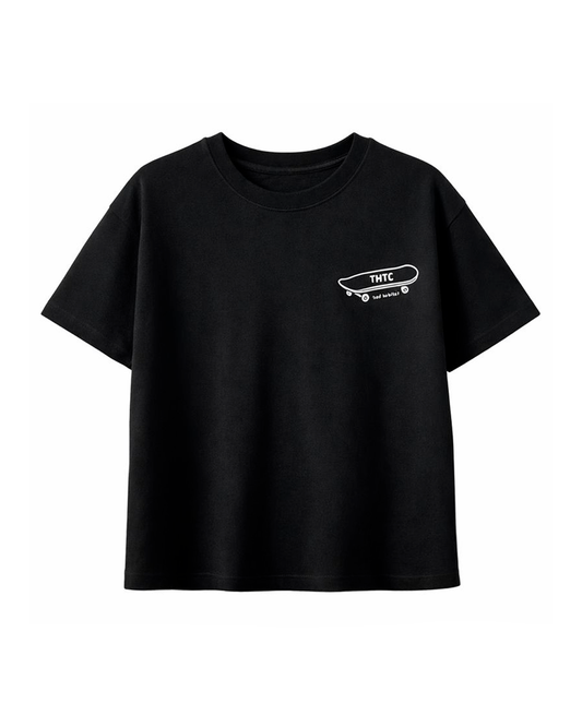 Camiseta Infantil Negra con Estampado Skate
