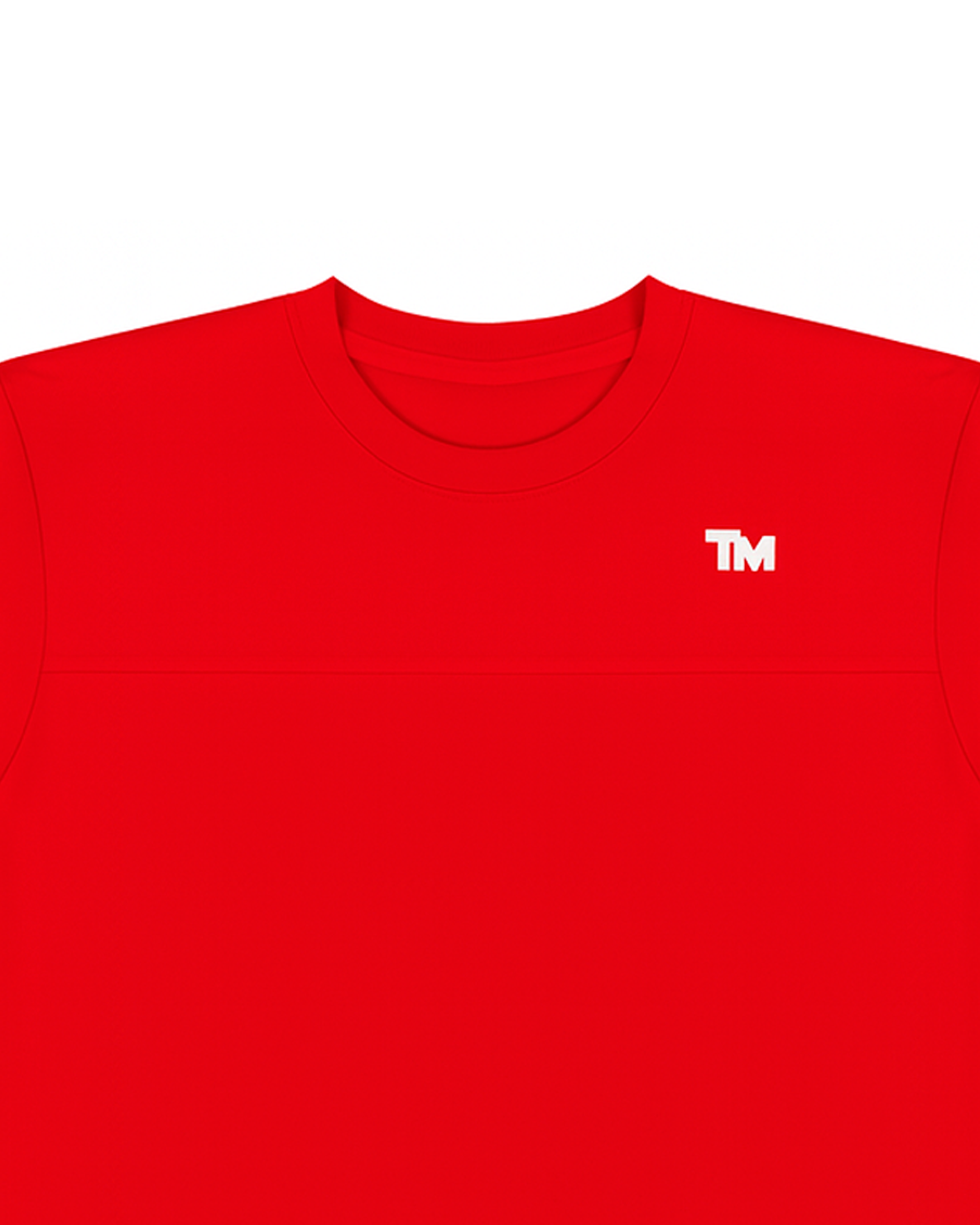 Camiseta Roja con Franjas en las Mangas