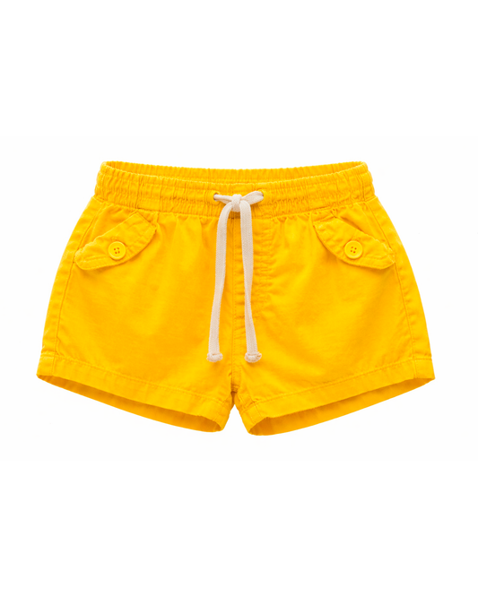 Short Niña Cordón Ajustable Amarillo