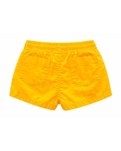 Short Niña Cordón Ajustable Amarillo