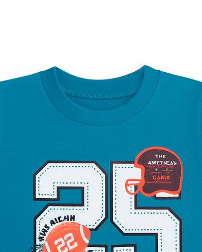 Camiseta básica para recien nacido niño Turquesa