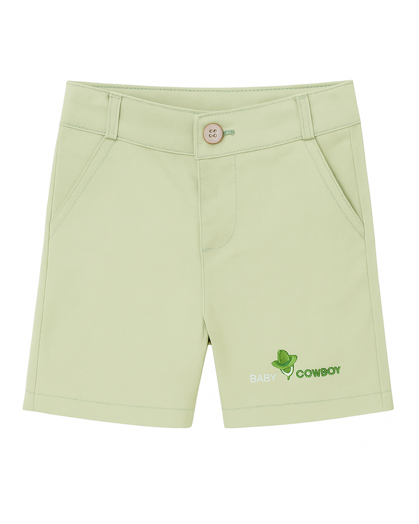 Bermuda Infantil Verde Claro “Baby Cowboy”