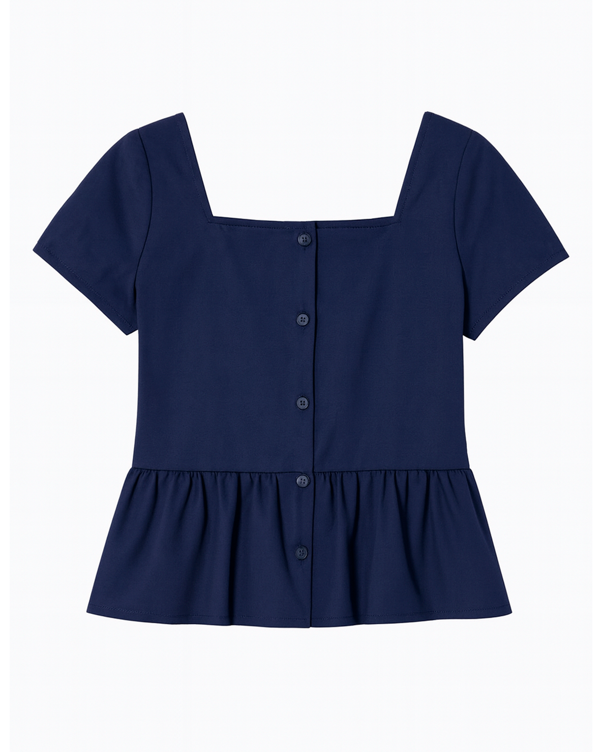 Blusa marinera azul con moño estampado