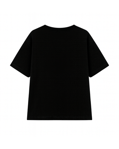 Camiseta Oversize Negra con Estampado “Be Brave”