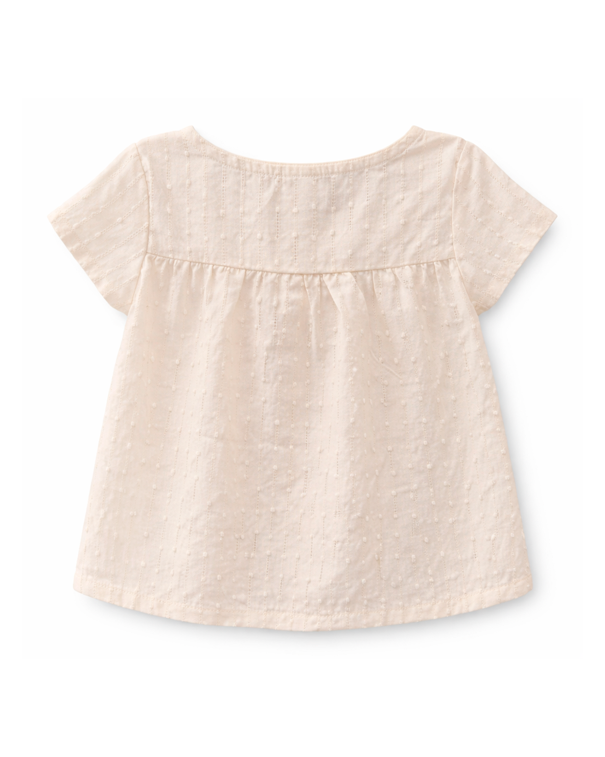 Blusa Beige con Textura y Botones Frontales