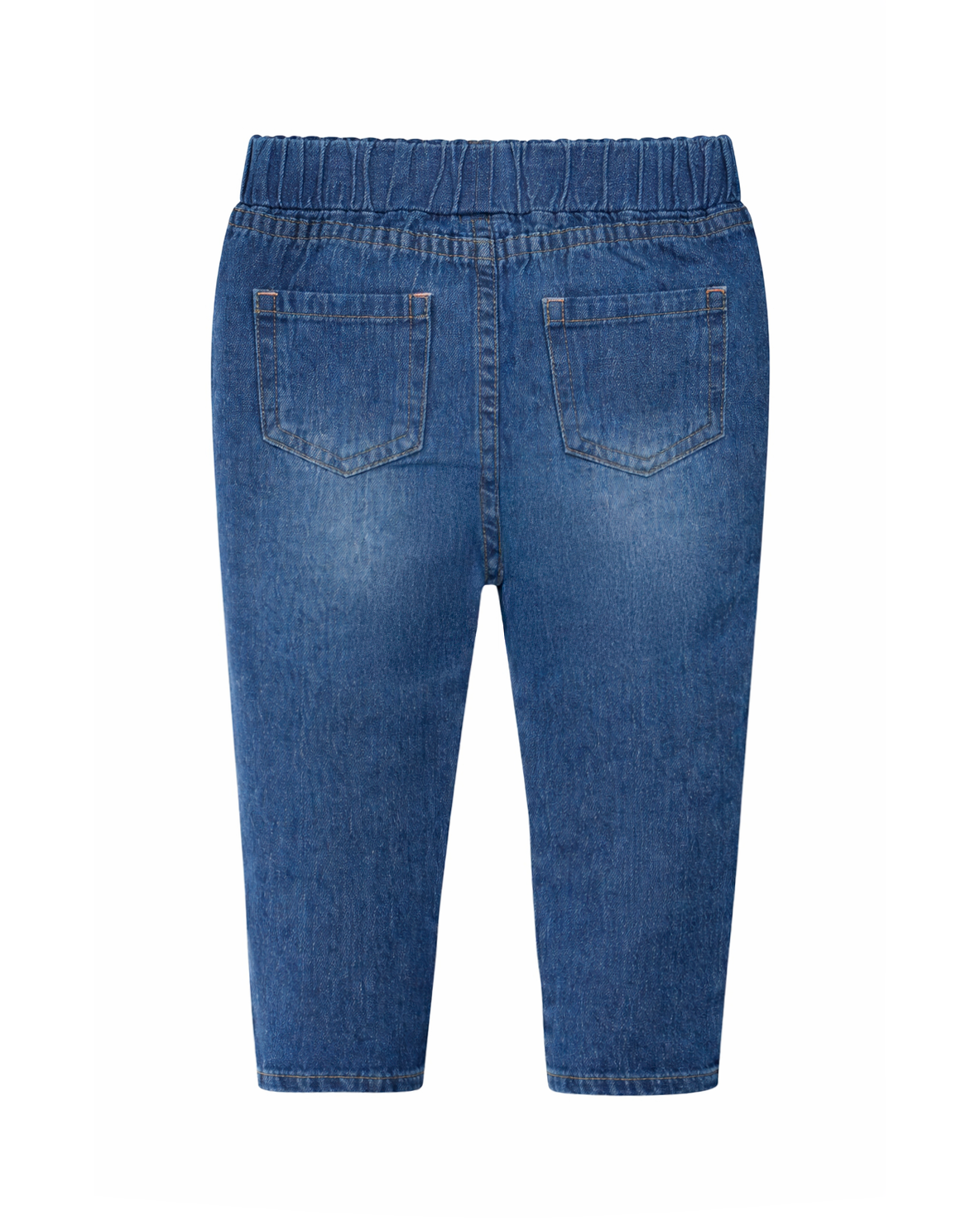 Jean niña denim con bordado de fresas azul