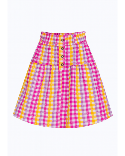 Falda cuadros multicolor