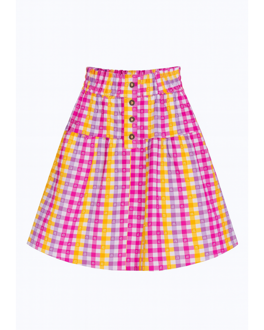 Falda cuadros multicolor