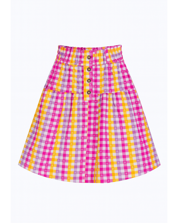 Falda cuadros multicolor