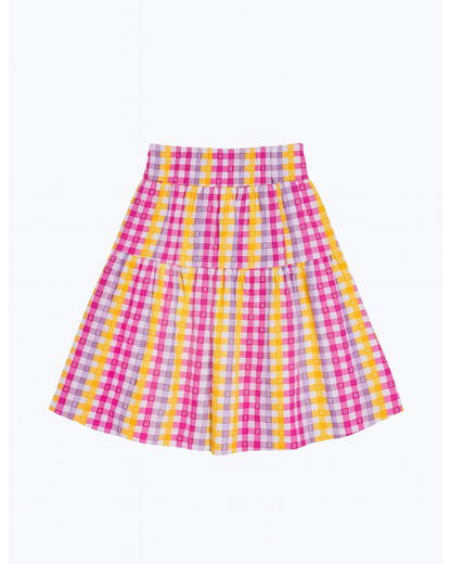 Falda cuadros multicolor