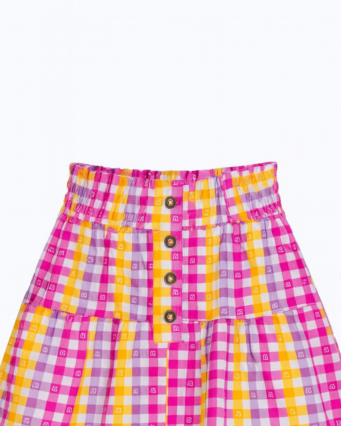 Falda cuadros multicolor