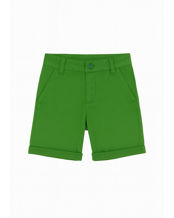 Bermuda verde con pretina ajustable