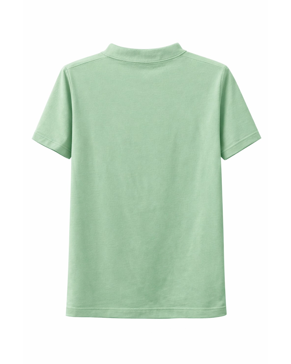 Camiseta Polo Infantil Verde Menta con Cuello Mao