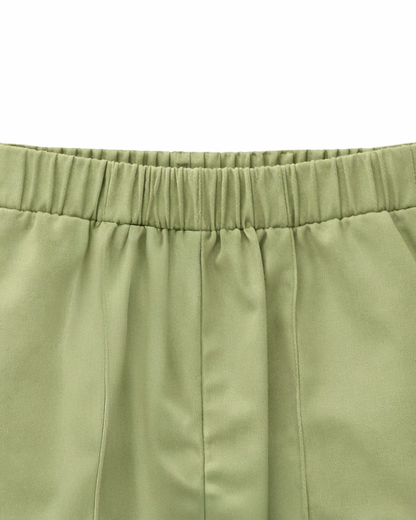 Short Niña Verde Militar Bordado