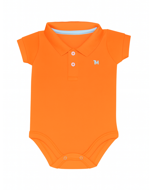 Polo básico para recien nacido niño Naranja