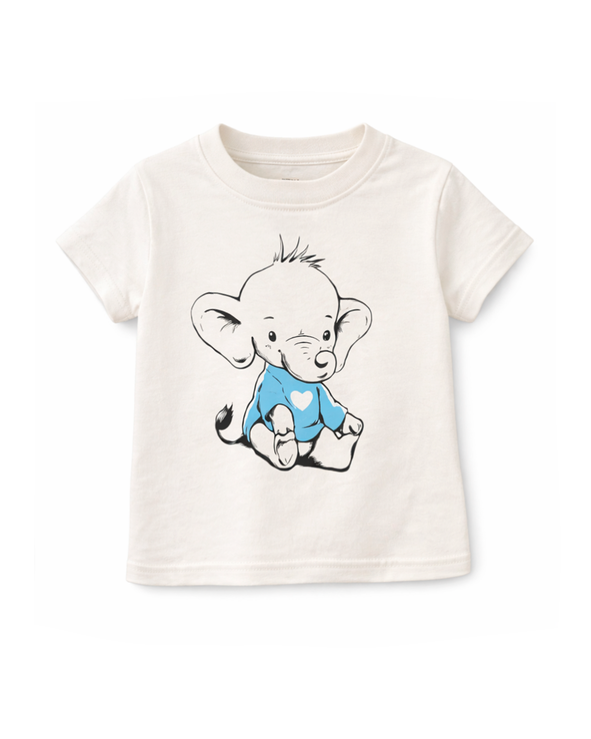 Camiseta básica para recien nacido niño crudo