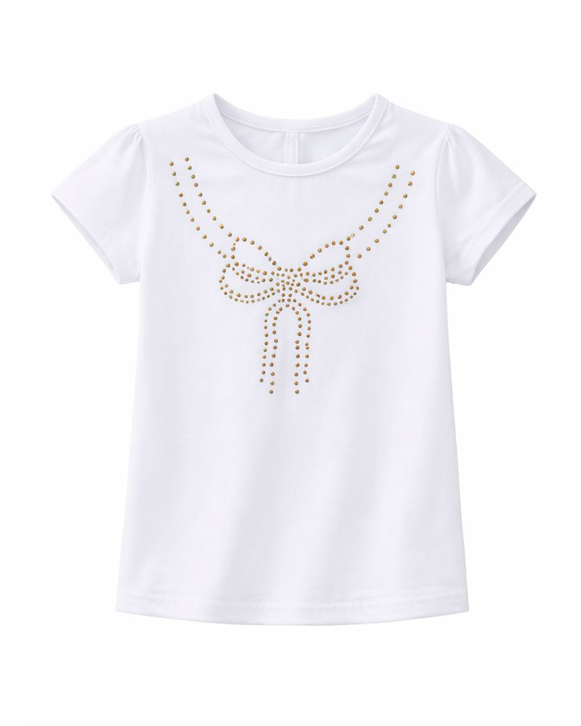 Camiseta Blanca con Aplique de Moño en Taches