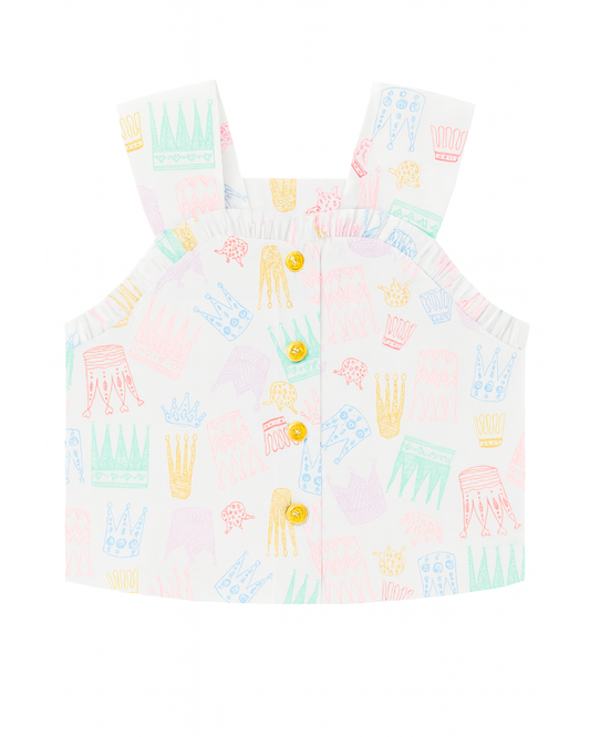Blusa Bebé con Estampado de Coronas Multicolor
