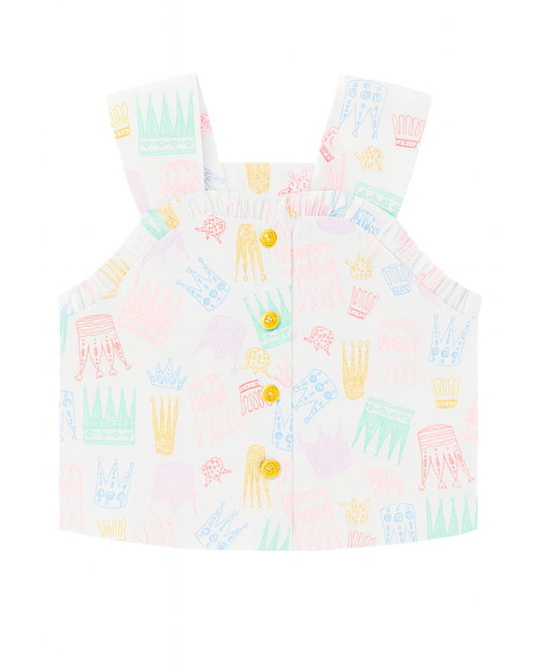 Blusa Bebé con Estampado de Coronas Multicolor