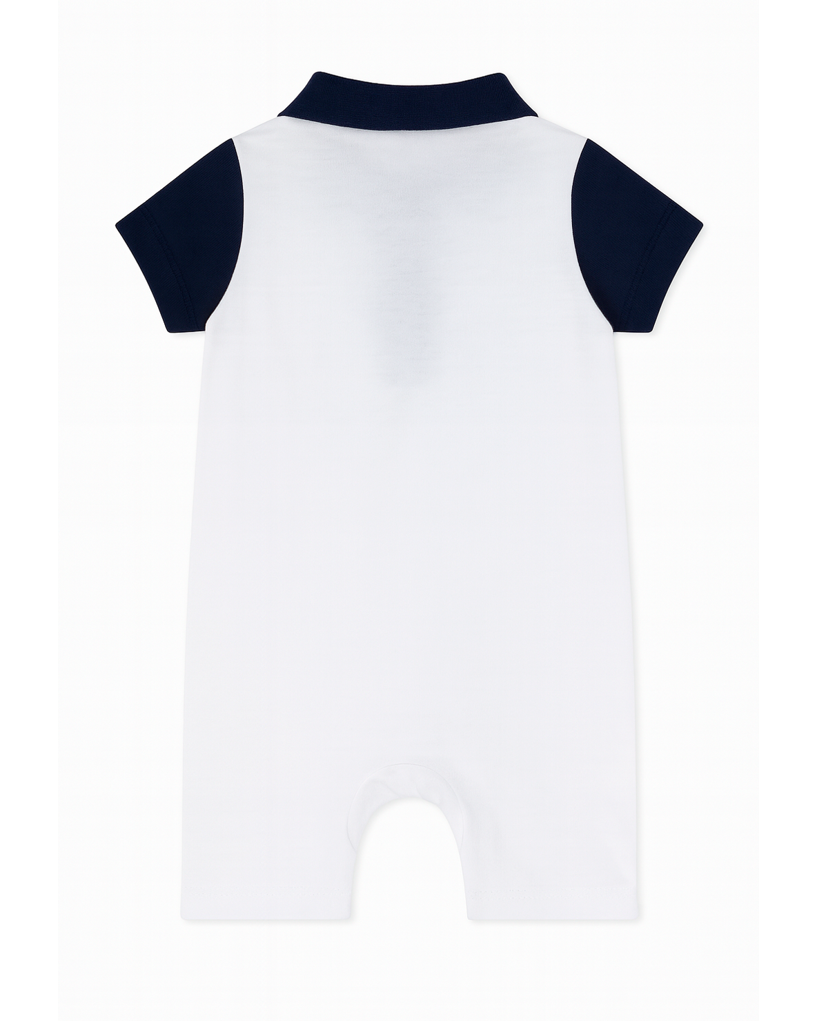 Enterizo Polo Blanco con Azul Marino