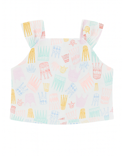 Blusa Bebé con Estampado de Coronas Multicolor